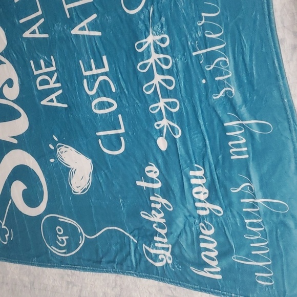 21- Inspirational Words To My Sister Throw Blanket NWT - Picture 4 of 8